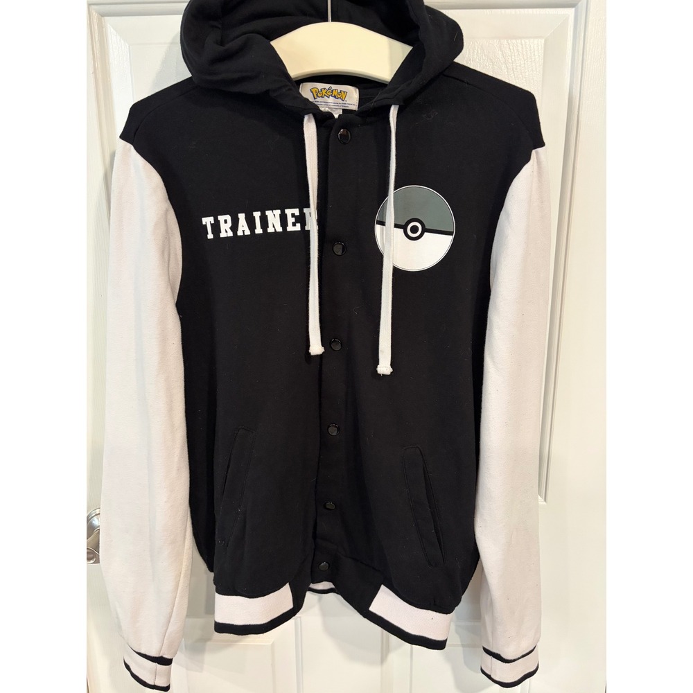 Men's Small Pokemon League Champion Varsity Jacket Trainer Hooded GUC